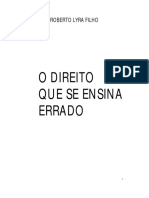 1980 Lyra Filho O Direito Que Se Ensina Errado