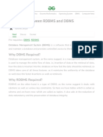 Difference Between RDBMS and DBMS - GeeksforGeeks