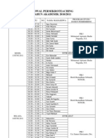 Jadwal Mikroteaching 2011 30 M