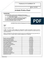 Atividade Prática Fundamentos de Contabilidade