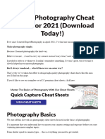 21 Free Photography Cheat Sheets For 2021 (Download Today!)