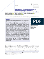 Efficacy of Cognitive-Behavioural Therapy Interventions On