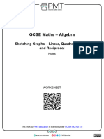 D. Sketching Graphs - Linear, Quadratic, Cubic and Reciprocal