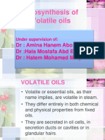 Bio Synthesis of Volatile Oils