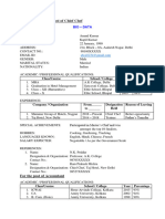 Bio - Data For Job Applications