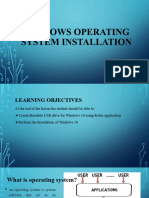 WINDOWS Operating System Installation