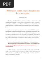 Reflexión Digitalización en Educación