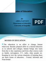 Modes of Education