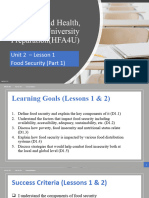 Unit 2 - Lesson 1 - Food Security (Part 1)