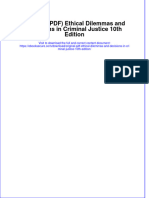 Original PDF Ethical Dilemmas and Decisions in Criminal Justice 10th Edition PDF