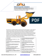 Especificación de 0.78 Yardas (0.6m ) Scooptram-89hp