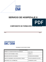 Servicio de Hospedaje Ii