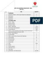 Stationery List KG To 12 ICSE