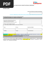 Ficha de Solicitud de Constitución