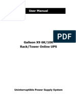 Galleon X9 6-10K RT - User Manual Standard CTUVus Version