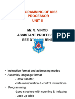 Programming of 8085 Processor Unit Ii: Mr. S. Vinod Assistant Professor Eee Department