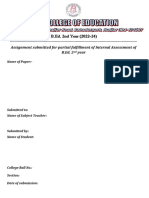 INTERNAL ASSIGNMENTS 2nd Year (2022-24)