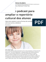 Radios e Podcast para Ampliar o Repertorio Cultural Dos Alunos