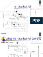 What We Have Learnt?: Forward Bias (V 0)