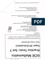 10a Practice Test Set 7 - Paper 2H WS (LJH)