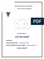 Informe ELT LEY DE OHM