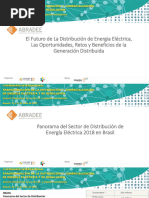 El Futuro de La Distribución de Energia Eléctrica, Las Oportunidades, Retos y Beneficios de La Generación Distribuida