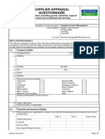 Supplier Questionnaire