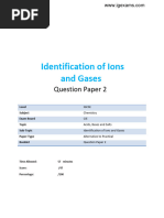 13.2 Identification of Ions and Gases CIE IGCSE Chemistry Practical QP