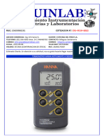 Cotizacion Eiil-9116-2022 Termometro Hanna Hi 935002 - Cotecna