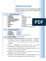 Curriculum Vitae Celia Ahuanari Saldaña