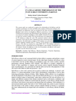 Akram and Ghazanfar 2014 - Self-Efficacy and Academic Performance of Students of Gujrat University, Pakistan