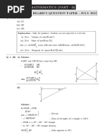 Solution To Board'S Question Paper: July 2023: Mathematics (Part - Ii)