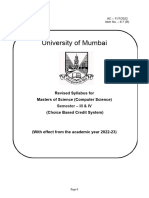 MSC Cs Syllabus Sem-III & IV (Cbcs Revised) 2022-23