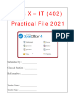 Information Technology 402 Class 10 Practical File 2021