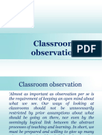 Classroom Observation-Nov