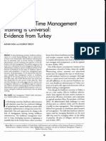 The Need For Time Management Training Is Universal: Evidence From Turkey