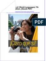 EBOOK Claro Que Si World Languages 7Th Edition Ebook PDF Download Full Chapter PDF Kindle