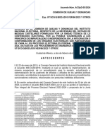 Acuerdo de La Comisión de Quejas y Denuncias Del INE