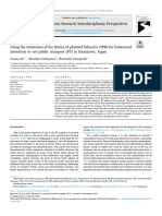 Using The Extensions of The Theory of Planned Behavior (TPB) For Behavioral Intentions To Use Public Transport (PT) in Kanazawa, Japan