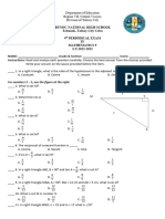 4th Periodical Test (Math)