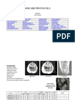 MSK MRI Protocol