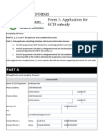 Ecd Subsidy GL Forms