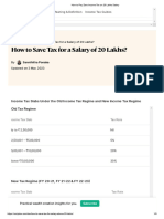 How To Pay Zero Income Tax On 20 Lakhs Salary