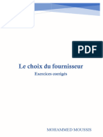 Etudes de Cas Le Choix Du Fournisseur Corrigées Moussis Mohammed