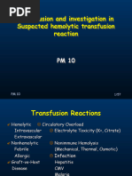 Hazard and Management of Blood Transfusion