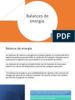 Balances de Energía