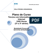 PLANO DE CURSO Sequencial Novotec Técnico em Informática para Internet - 1600 Horas - 2 À 3 Série