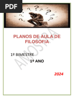 Planos de Aula de Filosofia 1º Ano 1º Bimestre 2024