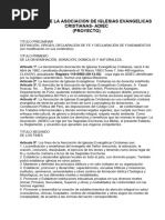 ESTATUTO DE LA ASOCIACION DE IGLESIAS EVANGELICAS CRISTIANAS (Borrador) (1) 2024 Javier