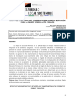 Efecto de La Metodología Constructivista Sobre La Motivación en El Alumnado de Educación Primaria